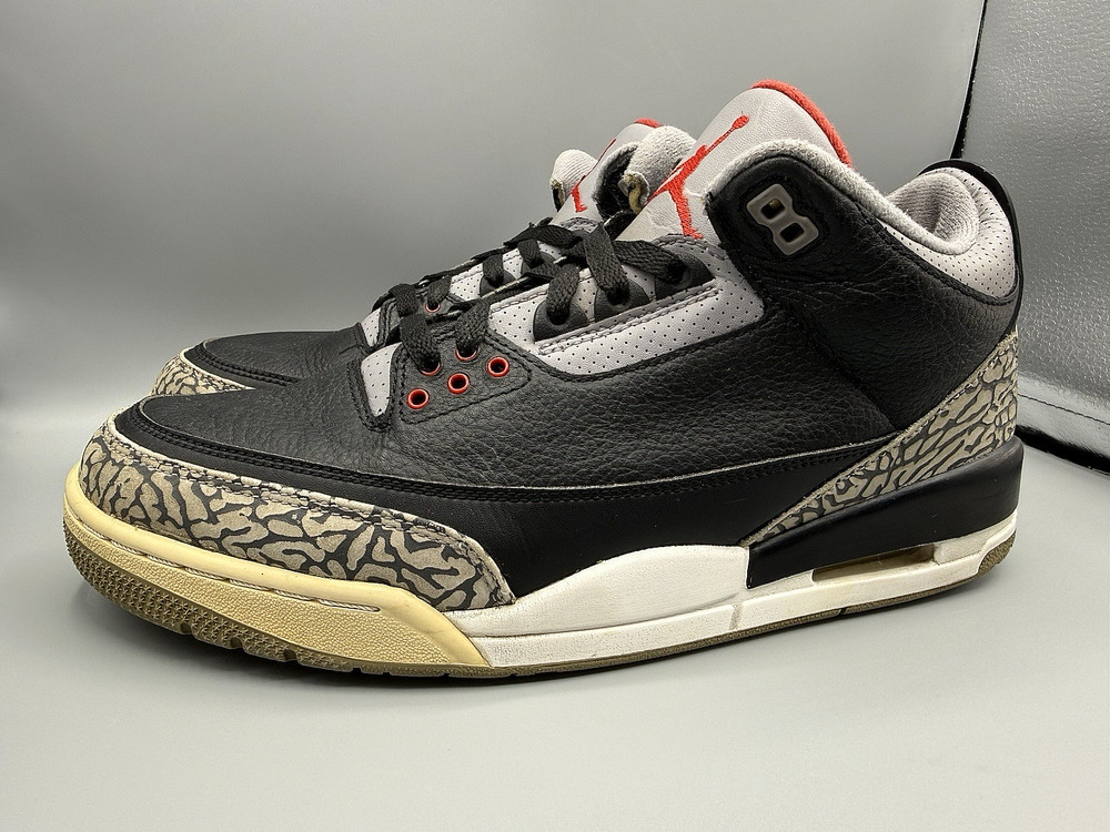 AIR JORDAN 3 Retro OG Black Cement 2018 Shoes Sneakers Men's Size 11